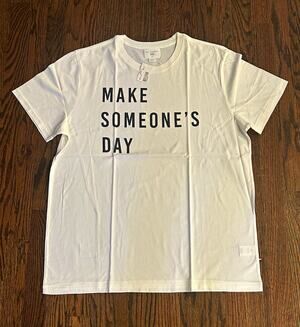 NWT Sol Angeles "Make Someone's Day" Graphic Tee White XL *SUN FADED*